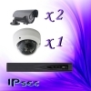 System IPsec 4h0201-700-3Mpx, 1 kamerę kopułową 3Mpx, 2 kamery tubowe 700 TVL, wideorejestrator