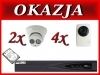 Zestaw monitoringu 4 kamer 2 Mpix, 2 kamer 1,3 Mpix, rejestrator na 8 kamer, dysk twardy 500GB