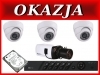 Monitoring żłobka Zestaw monitoringu 1 kamera IP 2 Mpx 3 kamery 65TVL z IR rejestrator dysk twardy 500GB